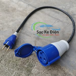 Bộ ổ và phích cắm chuyển đổi 1 phích pha 16A sang ổ 32A sạc ô tô điện - Bộ chuyển đổi sạc ô tô điện dây CADIVI 3x6.0mm