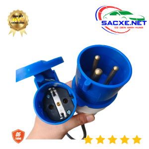 Bộ chuyển đổi sạc ô tô điện - Bộ ổ và phích cắm chuyển đổi 1 pha sạc ô tô điện CHUYỂN 3 CHẤU SANG 2 CHÂN