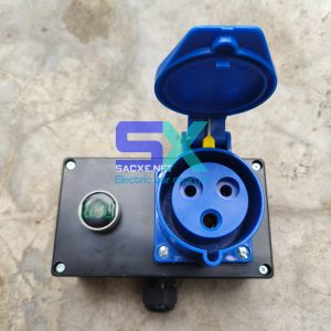 Ổ cắm tiếp địa | Ổ cắm điện công nghiệp 32A IP44 + ĐÈN BÁO VÔN | sử dụng sạc xe điện VINFAST tại nhà SẠC NHANH 7KW - OCD_IP44_V