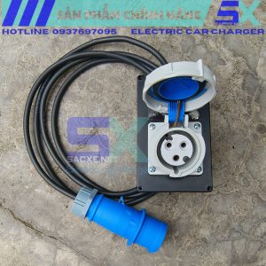 Phiên bản MAXPRO - Sạc 7.4kW | Ổ CẮM ĐIỆN TIẾP ĐỊA TỰ ĐỘNG XE ĐIỆN VINFAST DI ĐỘNG Ổ CẮM CÔNG NGHIỆP 32A CHỐNG NƯỚC - Dây nguồn CADIVI 2x4mm _ 05 mét