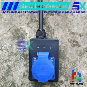 Phiên bản ổ cắm tiếp địa giá rẻ | Ổ cắm tiếp địa mạch xử lý phiên bản MINI nhỏ gọn 0.5 mét dây CADIVI 2x2.5mm - Sạc xe điện TYPE F BYD, VINFAST VF8 VF9, BMW