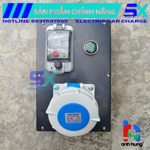 Hộp nguồn cao cấp cho bộ sạc xe điện Vinfast – Bộ chia nguồn sạc xe điện Aptomat và ổ cắm chống nước, Phù hợp sạc xe điện ngoài trời | HDCD-M09 mẫu số 9