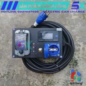 Ổ cắm tiếp địa mạch xử lý tự động phiên bản PREMIUM cao cấp | Sạc xe BYD, VINFAST VF8 VF9, BMW, MINI COOPER, KIA, HYUNDAI - Ổ cắm TYPE F, dây nguồn cáp CADIVI